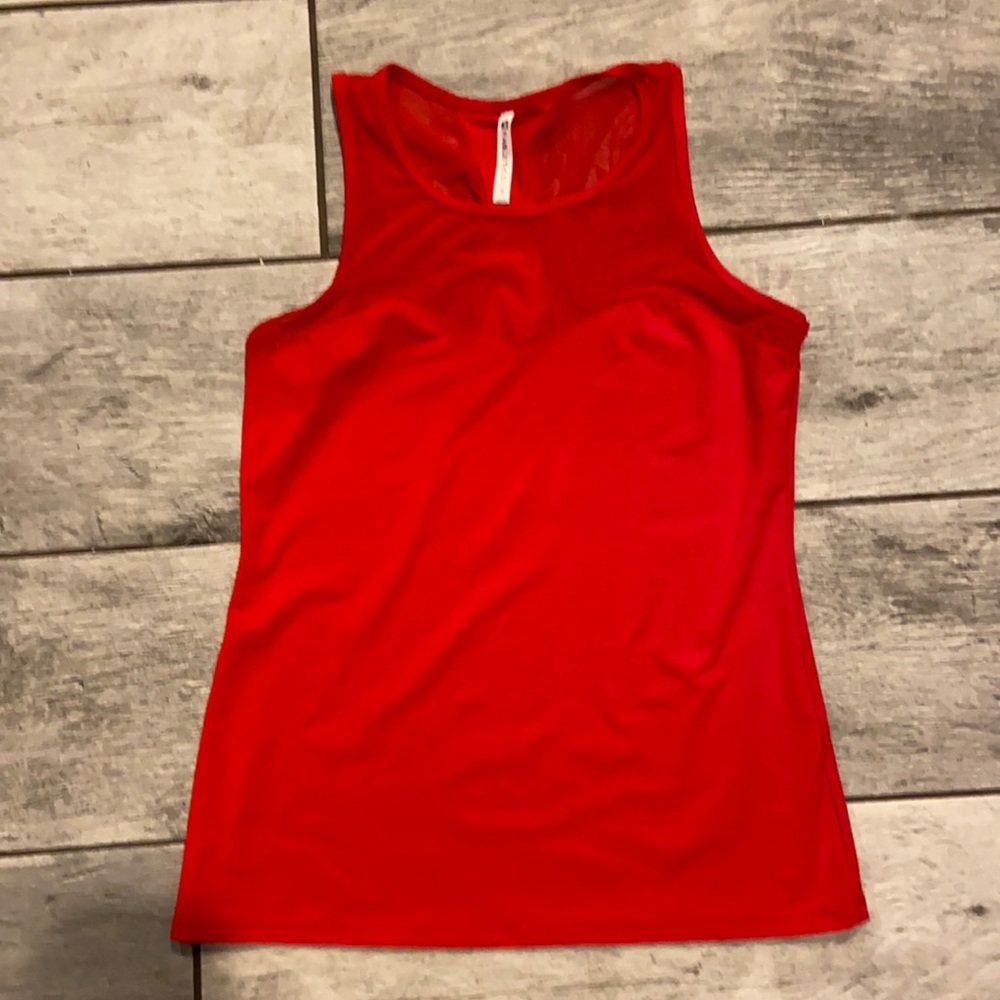 Fabletics Helena Red Mesh Racerback Tank Small - Picture 2 of 5